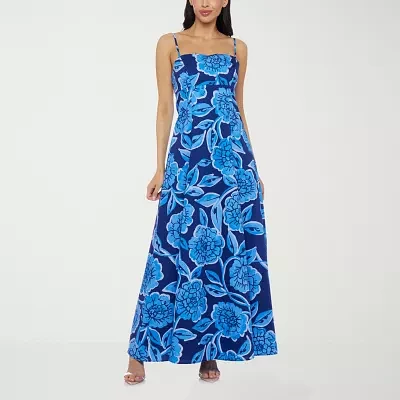 Premier Amour Womens Sleeveless Floral Maxi Dress