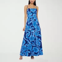 Premier Amour Womens Sleeveless Floral Maxi Dress