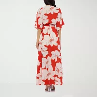 Premier Amour Womens 3/4 Sleeve Floral Maxi Dress