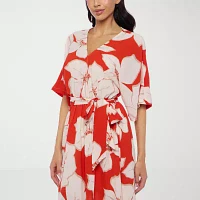 Premier Amour Womens 3/4 Sleeve Floral Maxi Dress