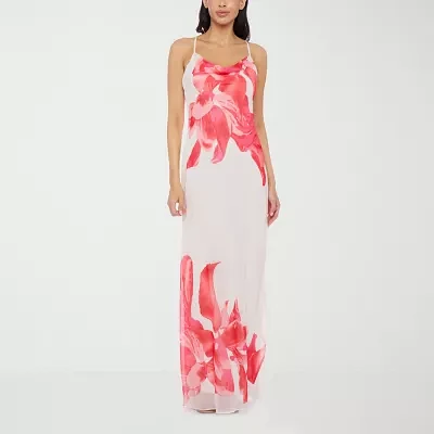 Premier Amour Womens Sleeveless Floral Maxi Dress