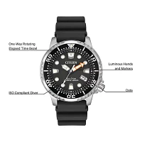 Citizen® Eco-Drive Promaster Mens Black Silicone Strap Watch BN0150-28E