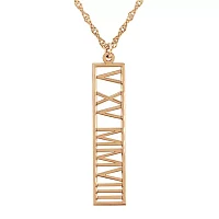 Personalized Roman Numeral Date Pendant Necklace