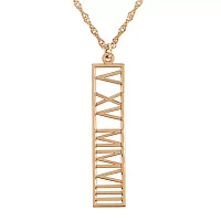 Personalized Roman Numeral Date Pendant Necklace