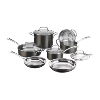 Cuisinart Black Stainless Steel 11-pc. Safe Cookware Set