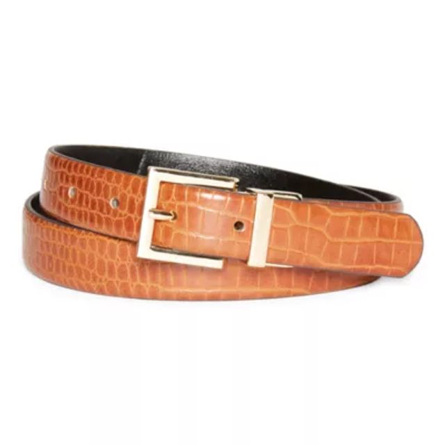 Liz Claiborne Ratchet Womens Reversible Belt | Black | Regular X-Large | Belts + Suspenders Belts | Reversible