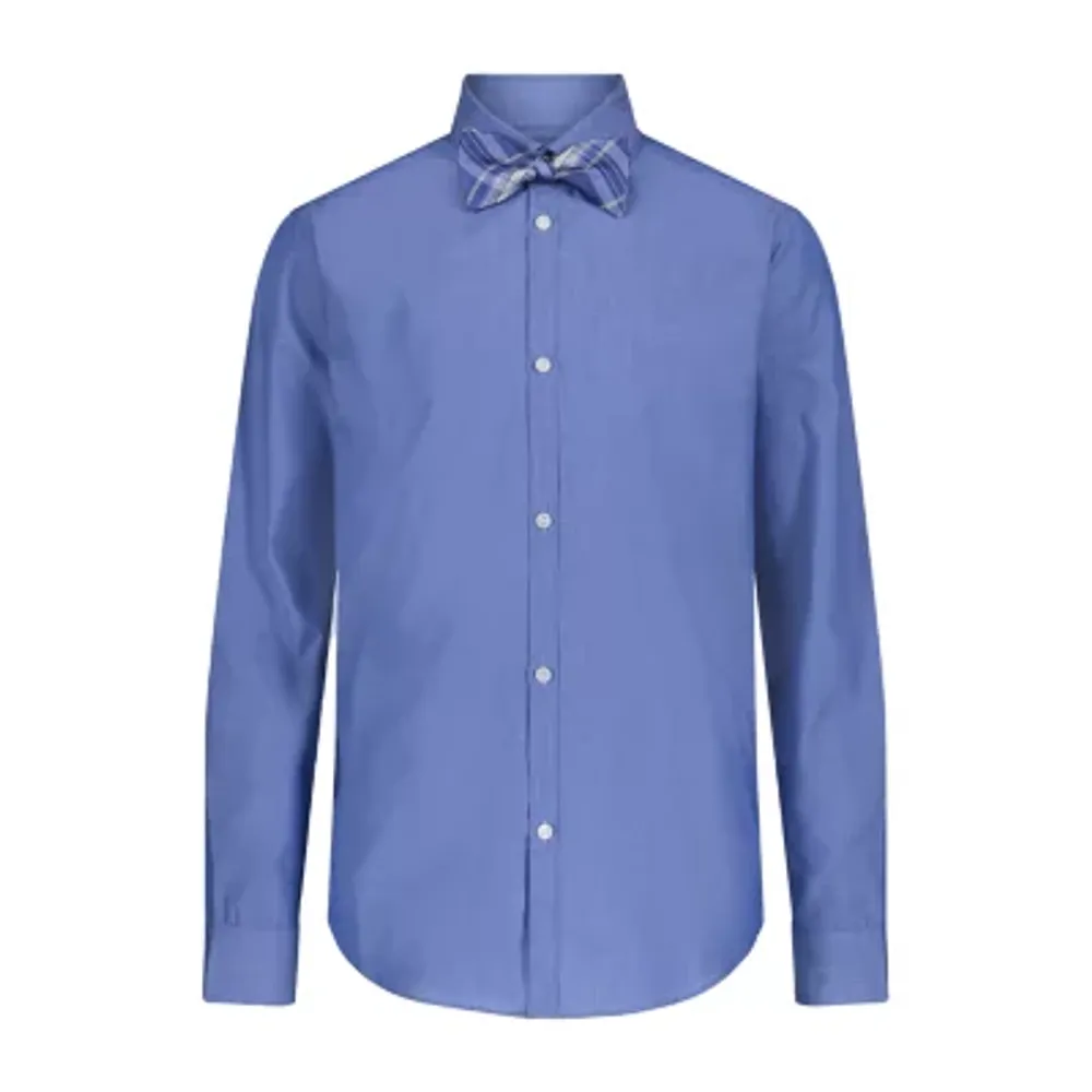 Van Heusen Little & Big Boys Flex Point Collar Long Sleeve Shirt + Tie Set