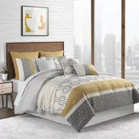 Eden & Oak Tyler 10-pc. Geometric Embroidered Comforter Set