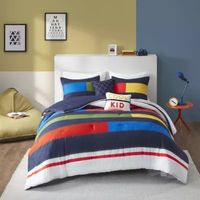 Urban Habitat Kids Emmett 5-Pc Stripes 100% Cotton Comforter Set with Decorative Pillows