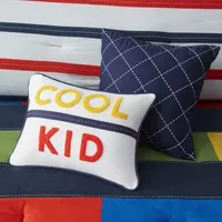 Urban Habitat Kids Emmett 5-Pc Stripes 100% Cotton Comforter Set with Decorative Pillows