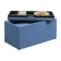 Convenience Concepts Sheridan Storage Bench w/ 2 Side Ottomans