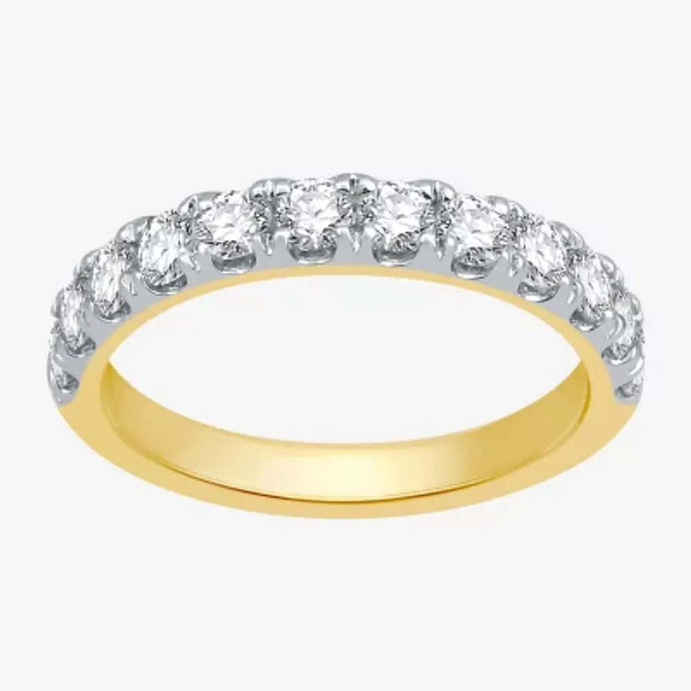 (H-I / I1) 3MM 1 CT. T.W. Lab Grown White Diamond 10K Gold Wedding Band