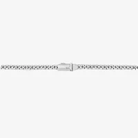 1 CT. T.W. Natural White Diamond 10K White Gold 8 1/2 Inch Tennis Bracelet