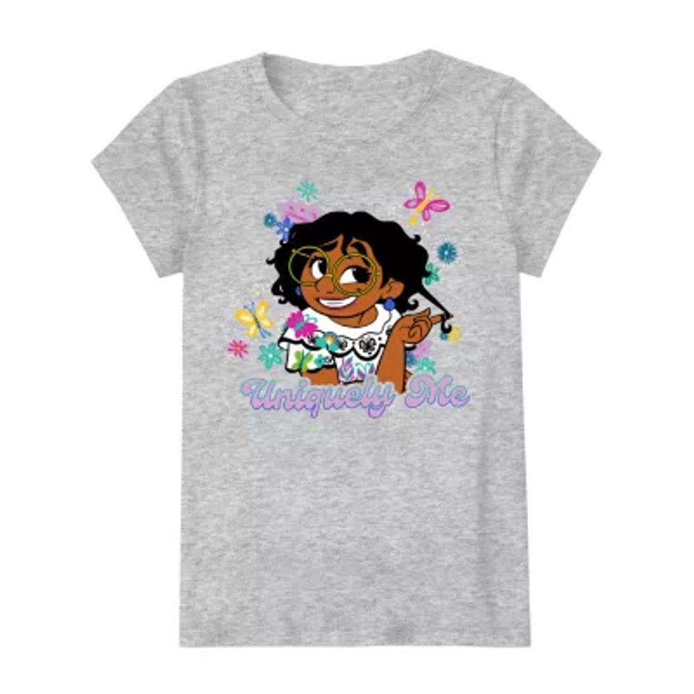 Disney Collection Little & Big Girls Crew Neck Short Sleeve Encanto Graphic T-Shirt