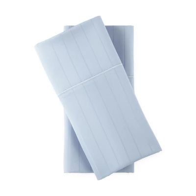 Liz Claiborne 600tc Cotton Sateen Dobby Stripe Wrinkle Free Pillowcases