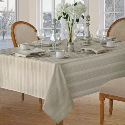 Elrene Home Fashions Denley Stripe Jacquard Tablecloth