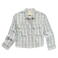 Thereabouts Little & Big Girls Long Sleeve Button-Down Shirt