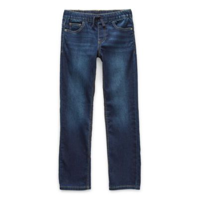 Thereabouts Little & Big Boys Pull On Knit Denim Stretch Fabric Slim Fit Jean