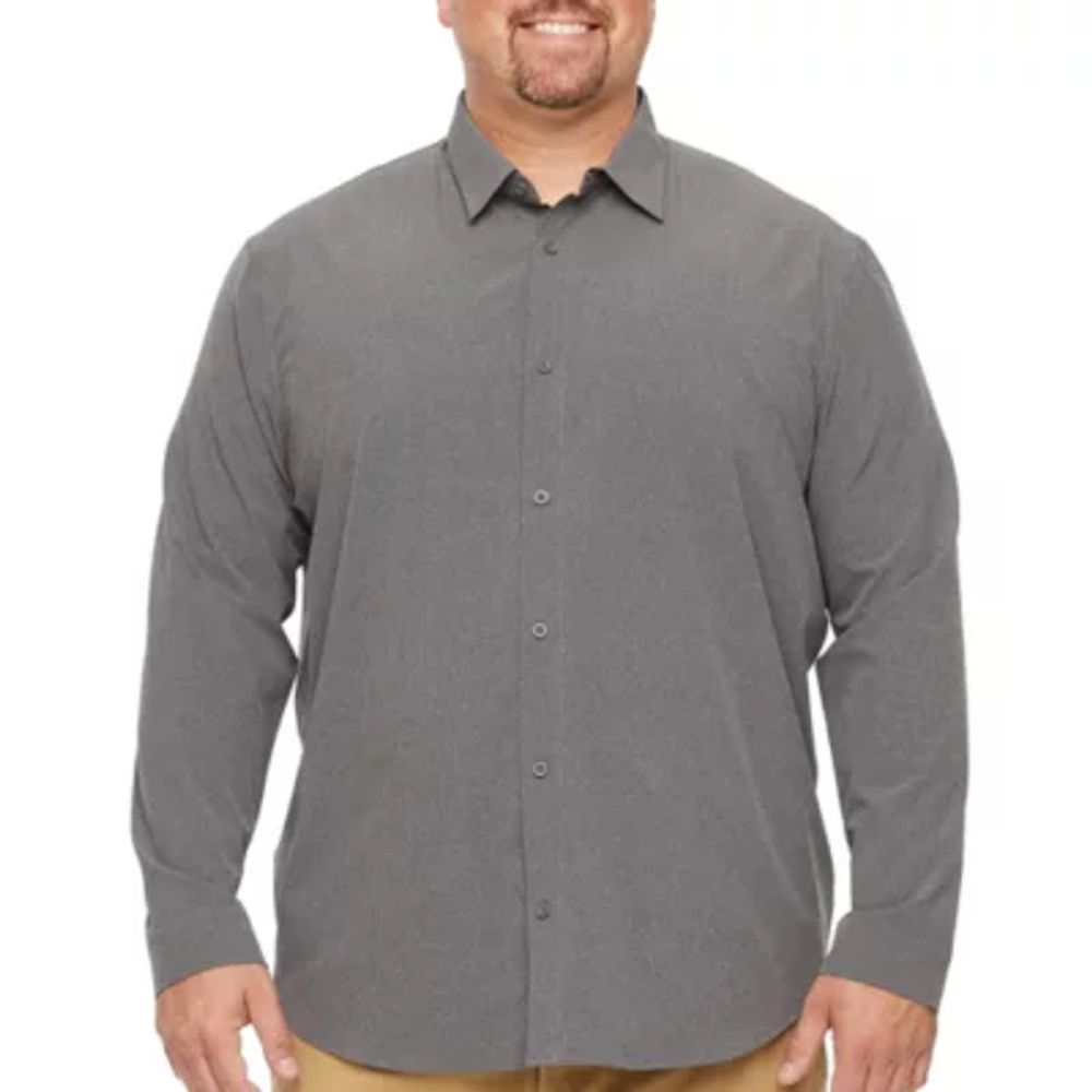 Stylus Big and Tall Mens Regular Fit Long Sleeve Button-Down Shirt