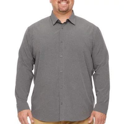 Stylus Big and Tall Mens Regular Fit Long Sleeve Button-Down Shirt