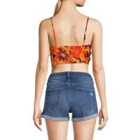 Arizona Square Neck Sleeveless Crop Top Juniors