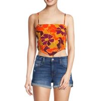 Arizona Square Neck Sleeveless Crop Top Juniors