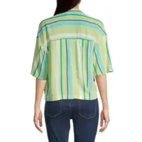 a.n.a Womens Elbow Sleeve Camp Shirt