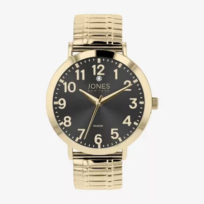 Jones N.Y. Mens Gold Tone Bracelet Watch 03675g-42-G27