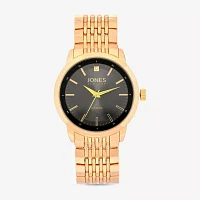 Jones N.Y. Mens Gold Tone Bracelet Watch M0183g-42-G27