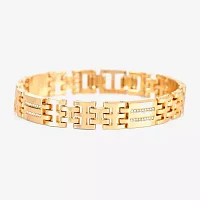 Jones N.Y. Mens Gold Tone Bracelet Watch M0183g-42-G27
