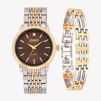 Jones N.Y. Mens Two Tone Bracelet Watch M0183s-42-S34