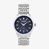Jones N.Y. Mens Silver Tone Bracelet Watch M0183s-42-J28