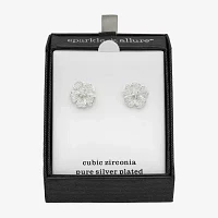 Sparkle Allure Cubic Zirconia 16.9mm Flower Stud Earrings