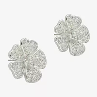 Sparkle Allure Cubic Zirconia 16.9mm Flower Stud Earrings