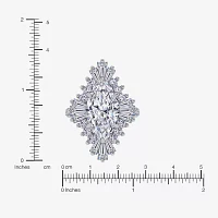 Vs2-Si1 / G-H) Womens 6 3/4 Ct. T.W. Lab Grown White Diamond 10K Gold Marquise Side Stone Cocktail Ring