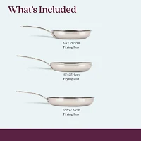 Anolon Everlast Stainless Steel Ceramic 3-pc. Frying Pan Set