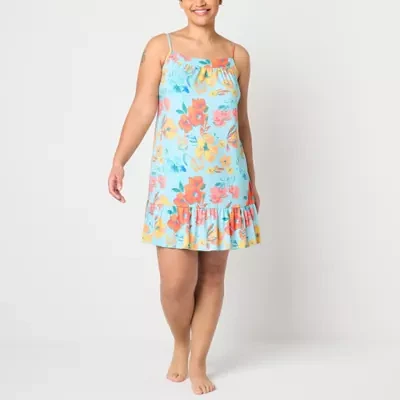 Sleep Chic Womens Plus Sleeveless Nightshirt