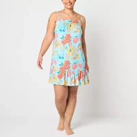 Sleep Chic Womens Plus Sleeveless Nightshirt