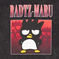 Juniors Badtz-Maru Boyfriend Tee Womens Crew Neck Short Sleeve Hello Kitty Graphic T-Shirt
