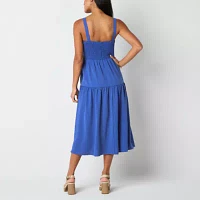 Be by CHETTA B Womens Sleeveless Midi Fit + Flare Dress
