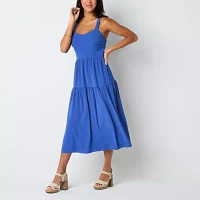 Be by CHETTA B Womens Sleeveless Midi Fit + Flare Dress