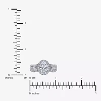 Signature By Modern Bride (G-H,Vs2-Si1) Womens 1 1/2 CT. T.W. Lab Grown White Diamond 14K Gold Oval Halo Engagement Ring