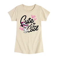 Big Girls Crew Neck Short Sleeve Peanuts T-Shirt