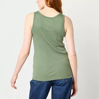 St. John's Bay Womens Scoop Neck Sleeveless Tank Top