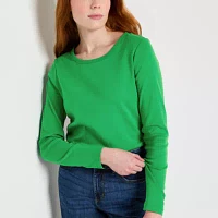 St. John's Bay Womens Crew Neck Long Sleeve T-Shirt