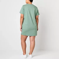 PUMA Short Sleeve T-Shirt Dress Plus
