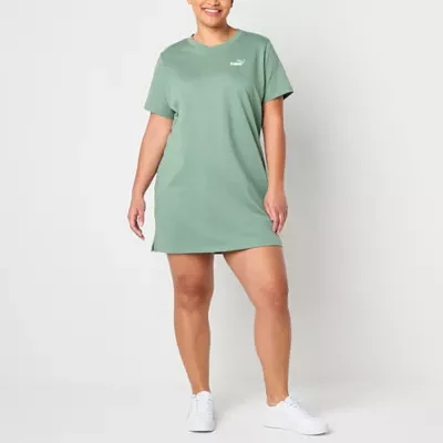 PUMA Short Sleeve T-Shirt Dress Plus