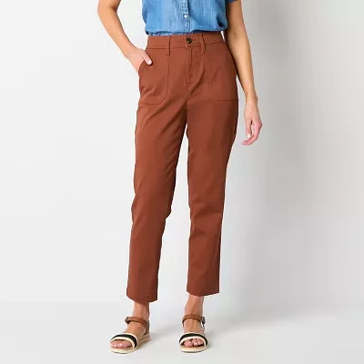 St. John's Bay-Tall Womens Slim Flat Front Pant