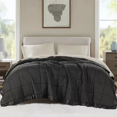 Madison Park Prospect Lightweight Down Alternative Blanket with Satin Trim