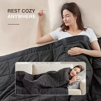 Madison Park Prospect Lightweight Down Alternative Blanket with Satin Trim
